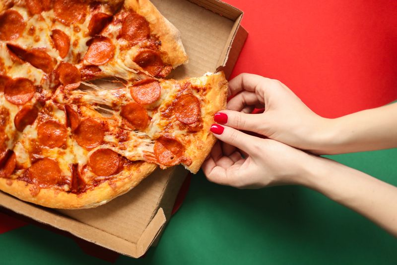 Pepperoni pizza at Pizza luce