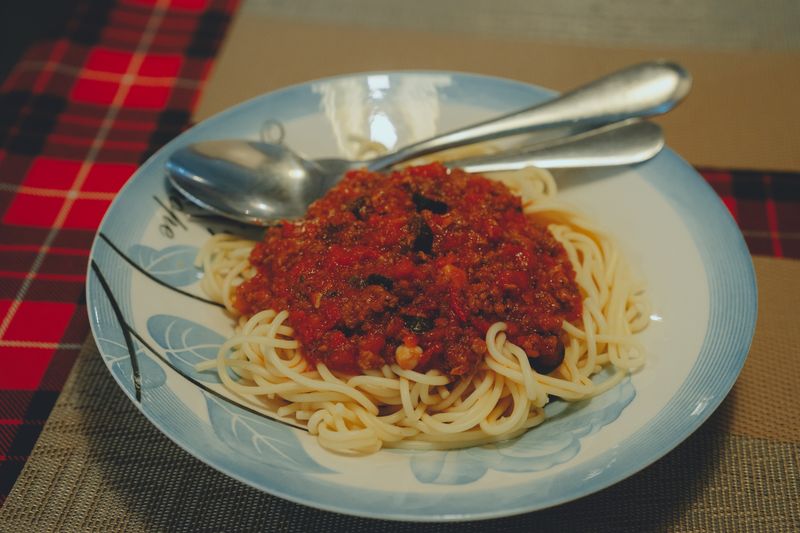 Bolognese pasta at Pizza luce