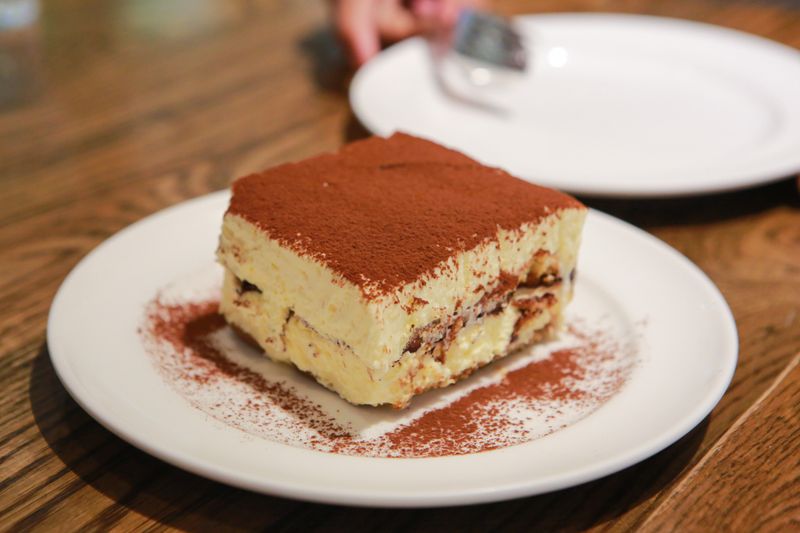 Tiramisu dessert at Pizza luce